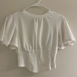 White top with corset waist